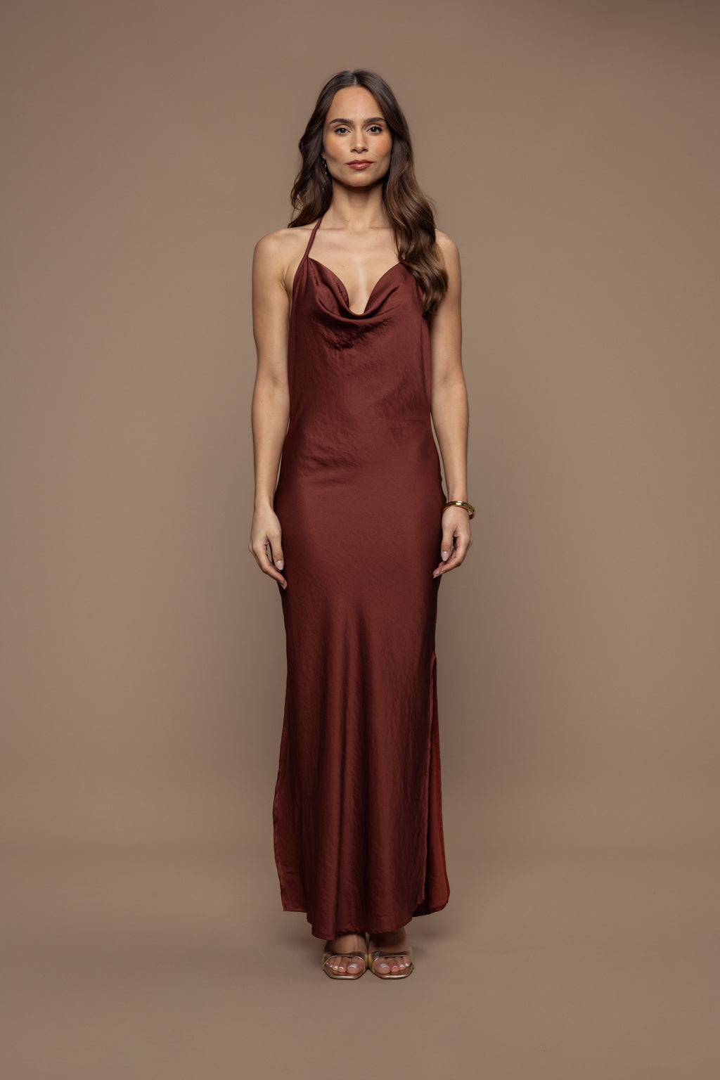 Robe Gala brique marronné