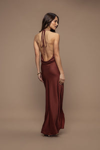Robe Gala brique marronné