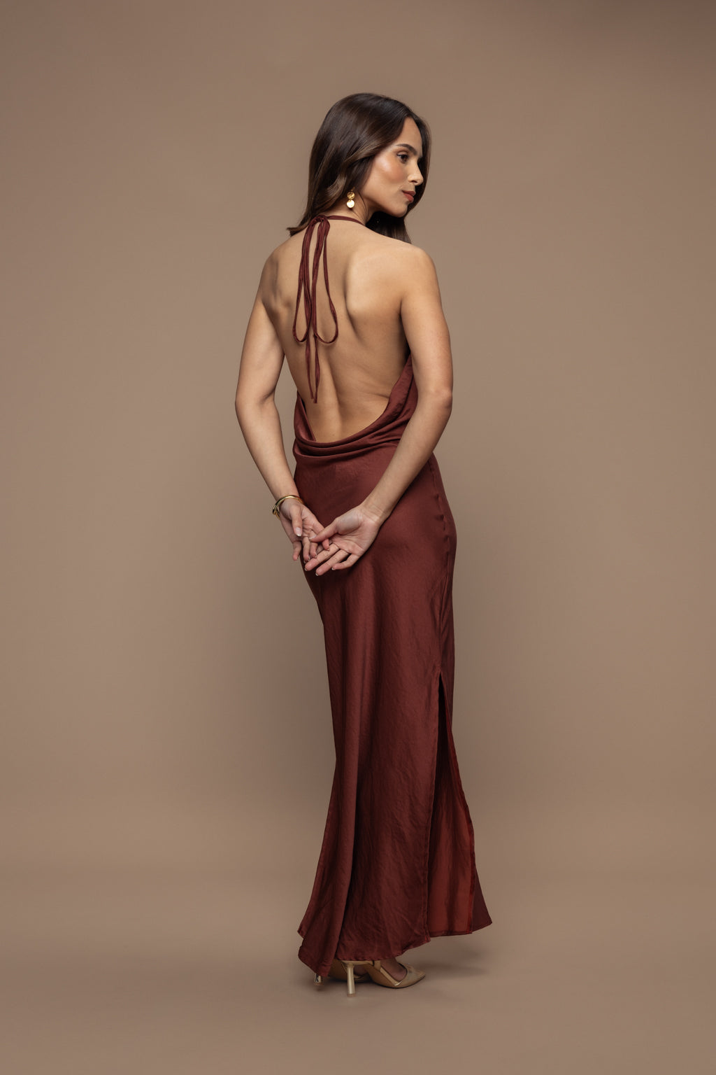 Robe Gala brique marronné