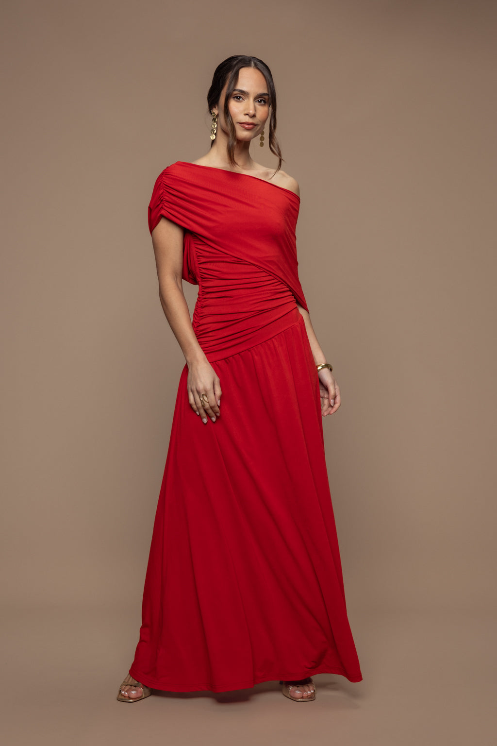 Robe promise rouge brique