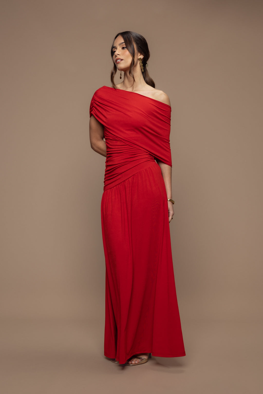 Robe promise rouge brique