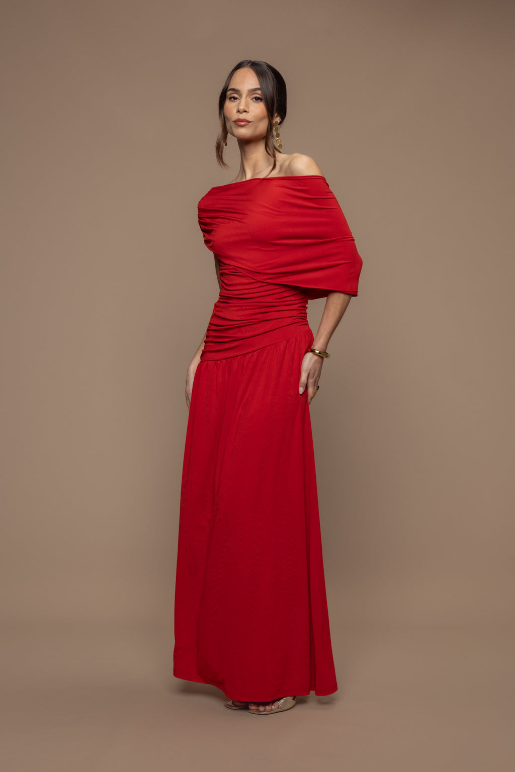 Robe promise rouge brique
