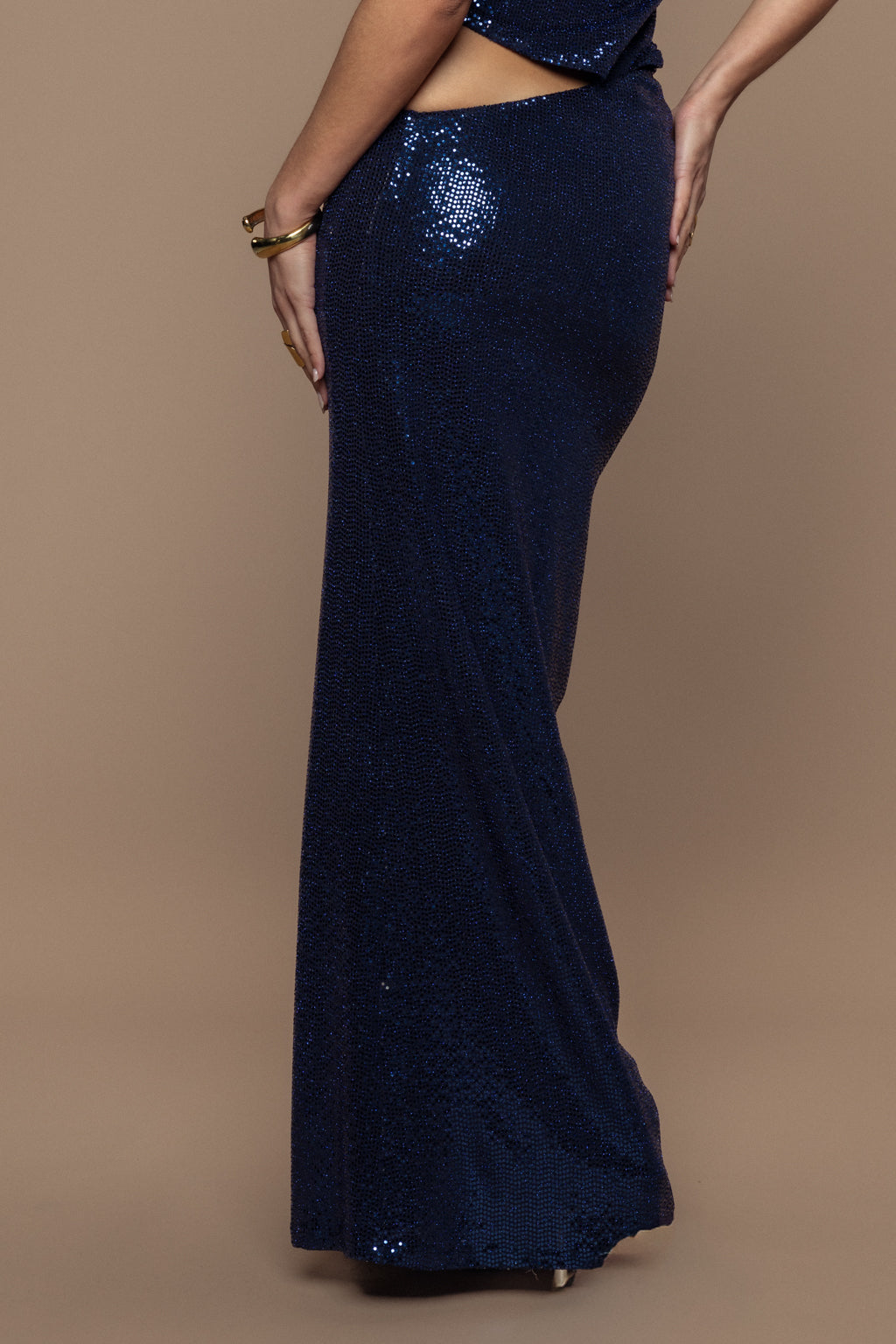 Jupe Royal sequins bleu marine