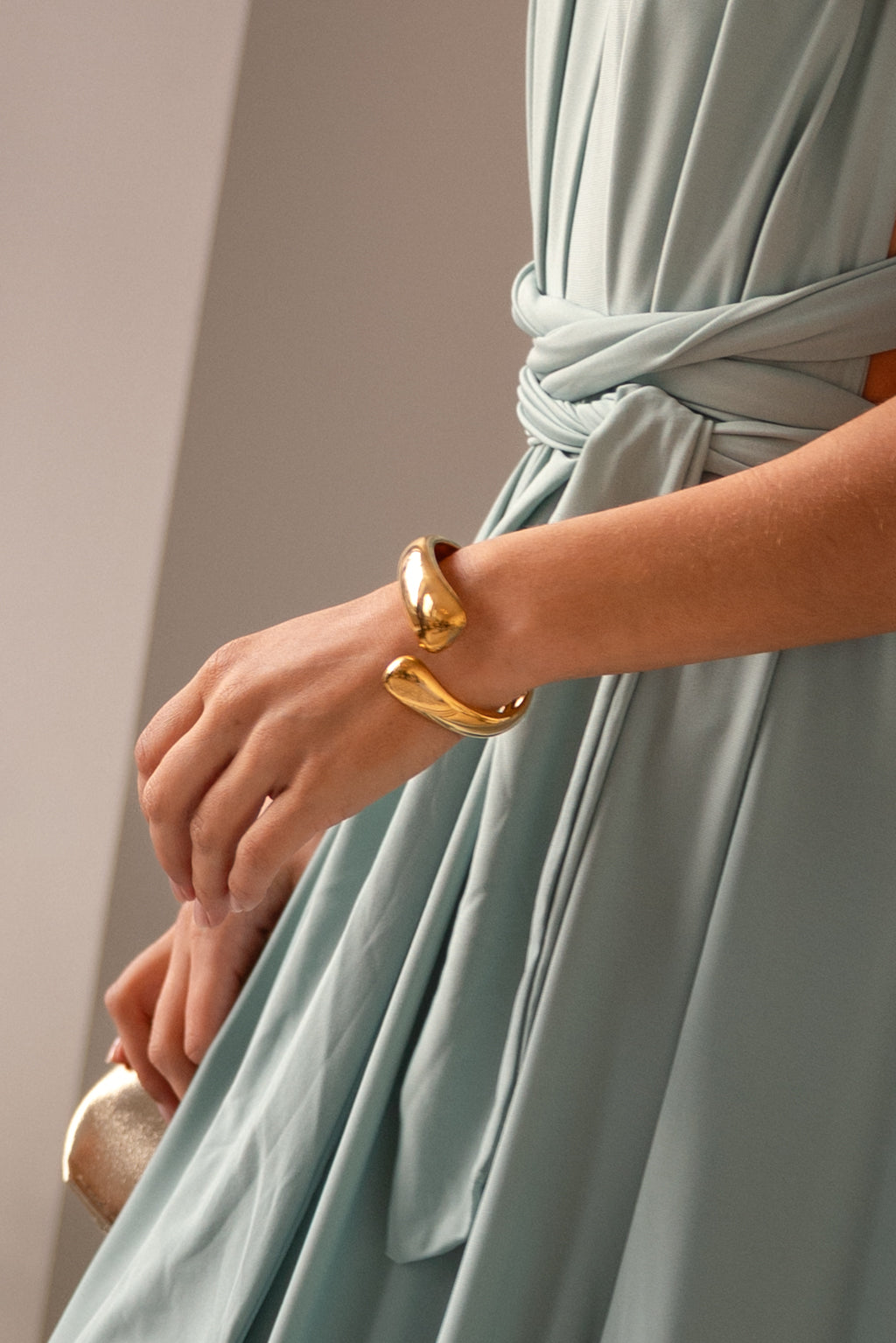 Bracelet croisé or