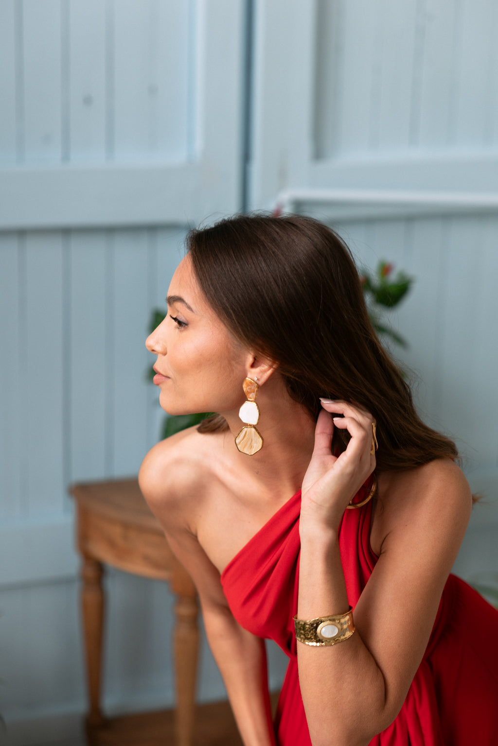 Boucle d’oreille pierre