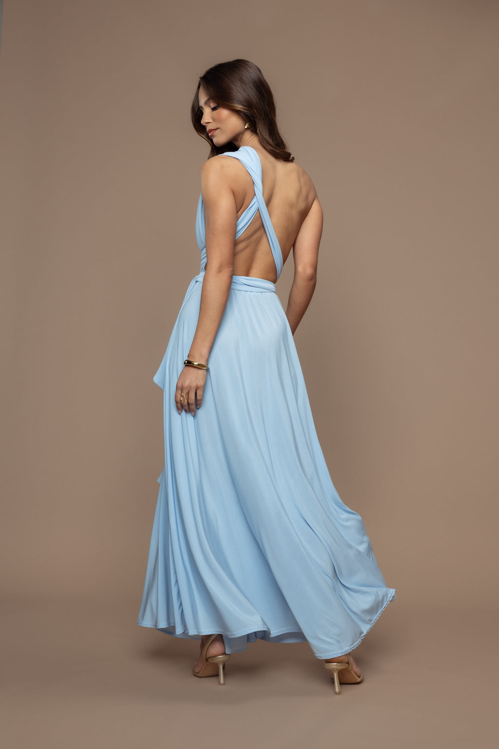 Robe Prestance bleu ciel