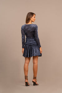 Robe Bianca résille bleue