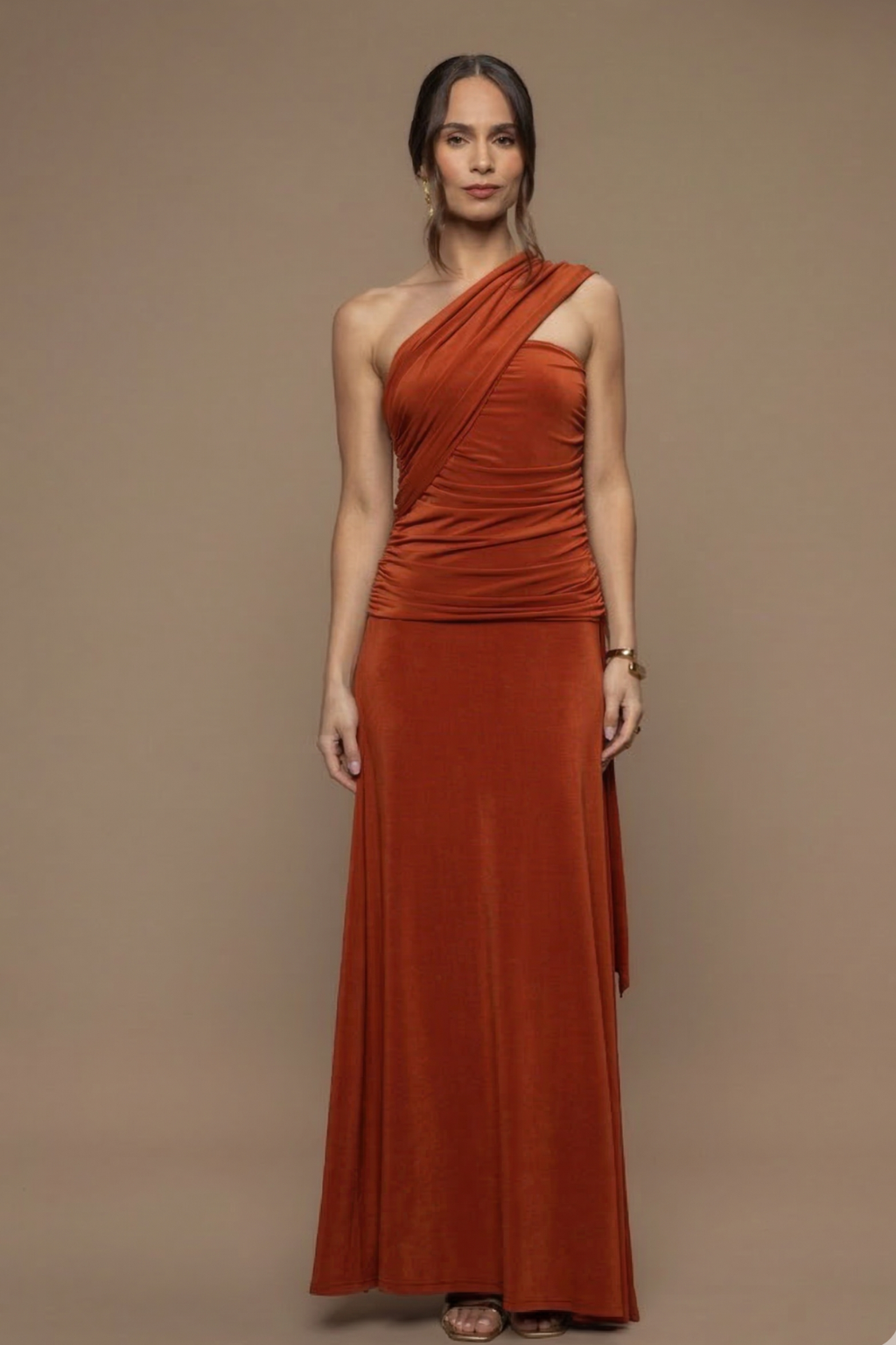 Robe écharpe Fatale terracotta