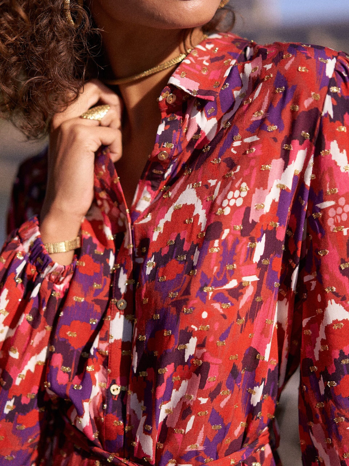 Robe Aliénor - imprimé lurex