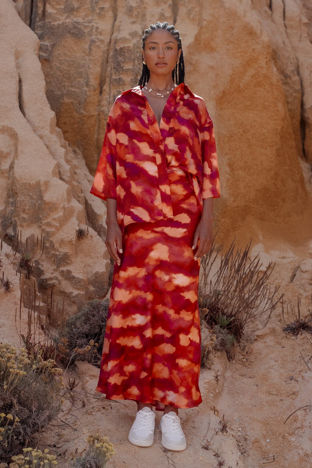 Jupe passion tie & dye rosé