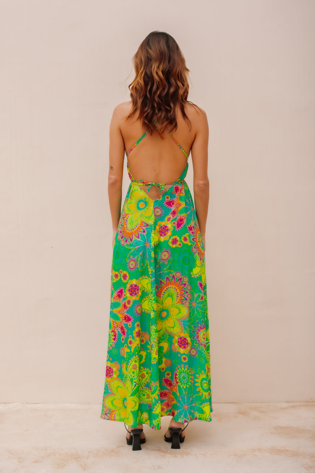 Robe Maceio imprimé vert