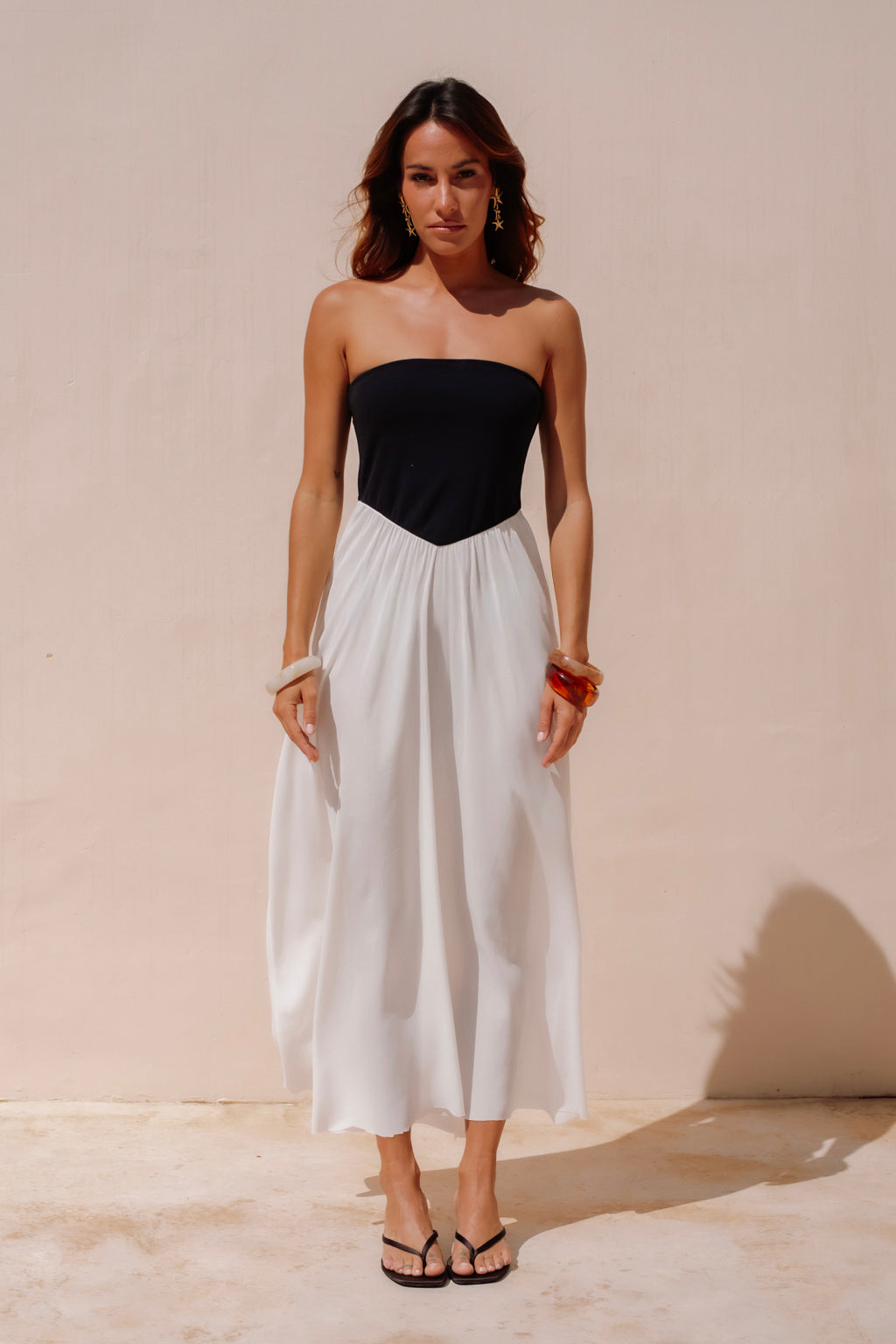 Robe Angèle bi-matière