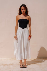 Robe Angèle bi-matière