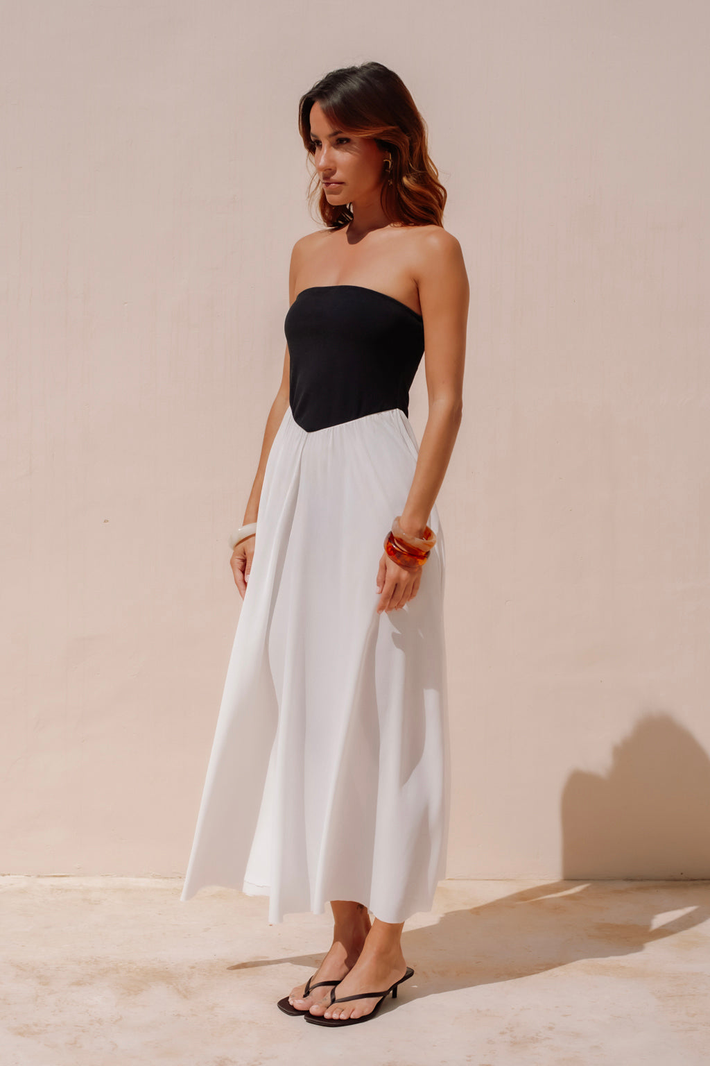 Robe Angèle bi-matière