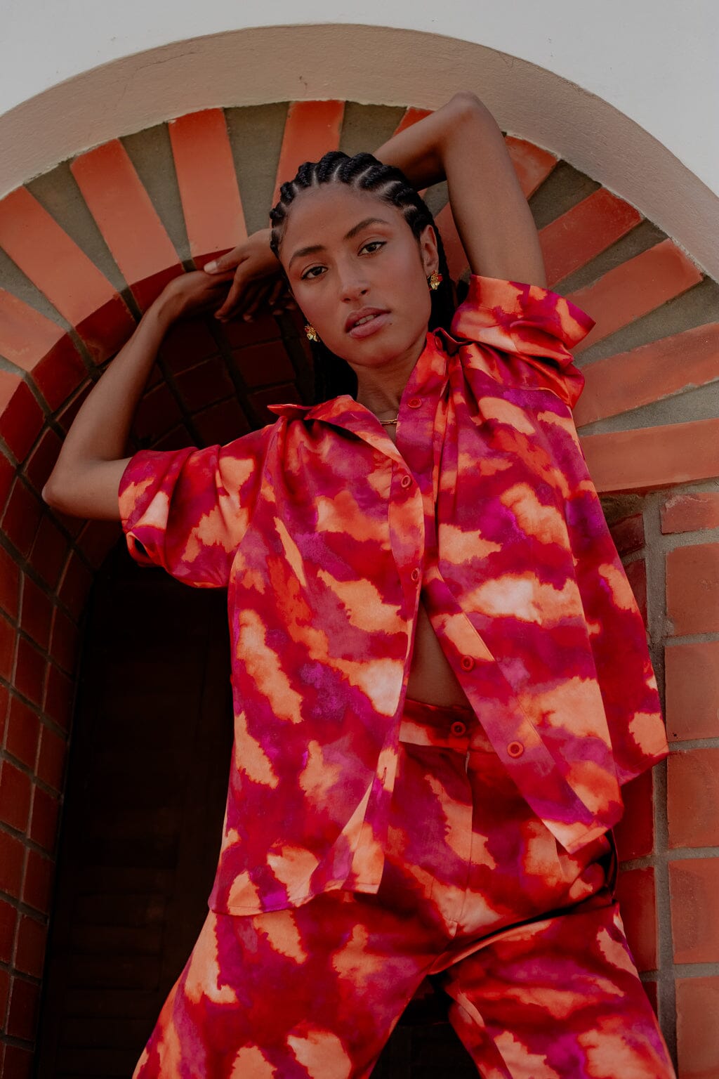 Chemise Diva tie & dye rose