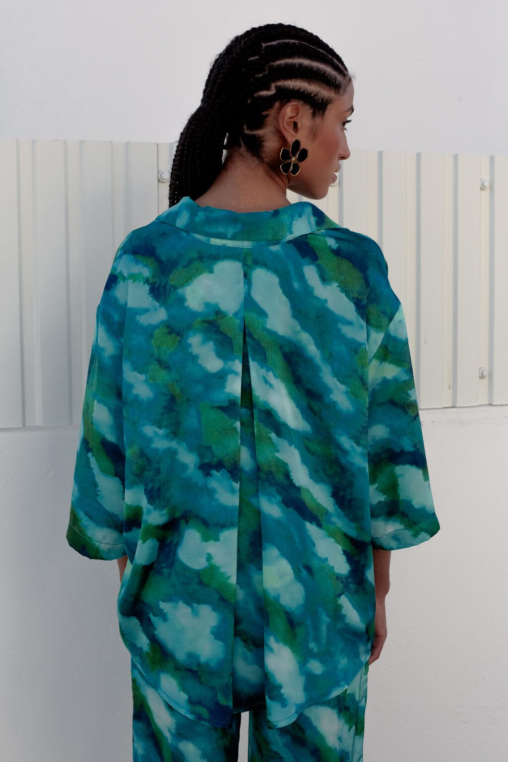 Chemise Diva tie & dye bleu