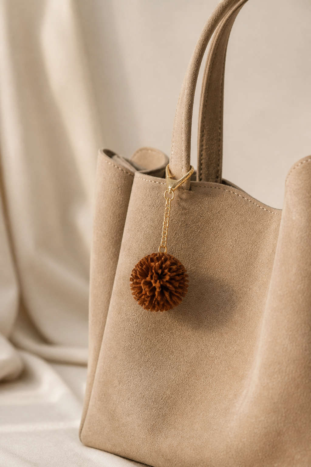 MARGO — Leather Mini Pompom