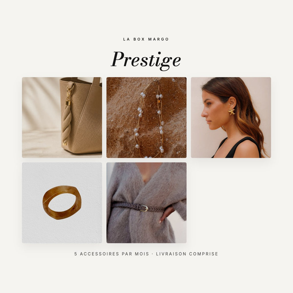 La Box MARGO Prestige — exemples de pièces de la boutique pouvant composer la box