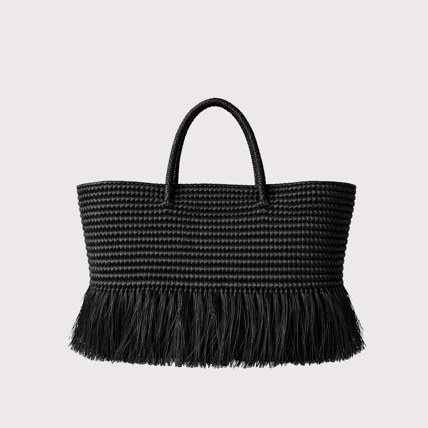 Irene Straw Bag - Black