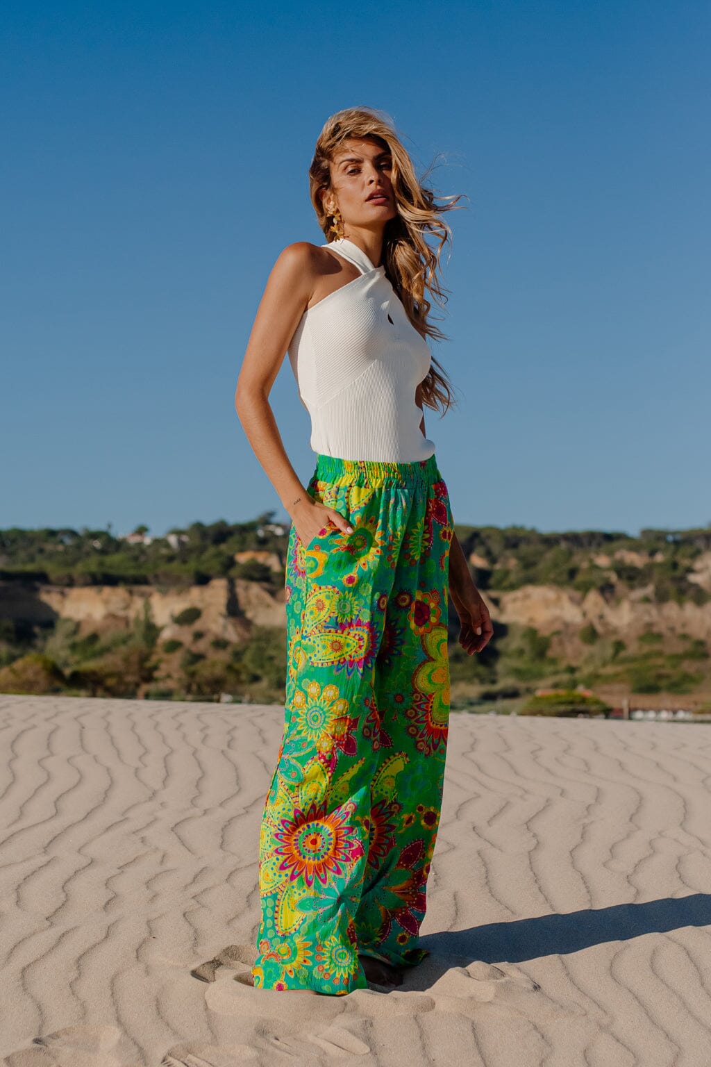 Pantalon Astre vert