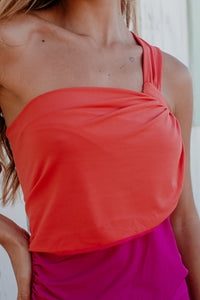 Robe Vive bicolore rose fuchsia