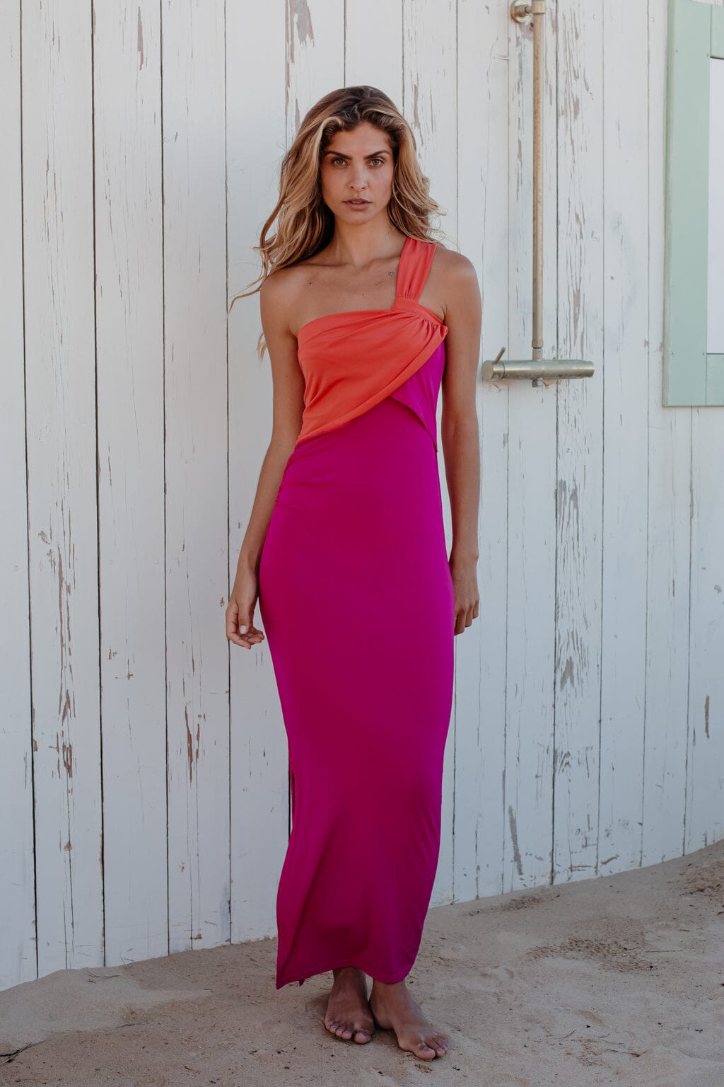 Robe Vive bicolore rose fuchsia