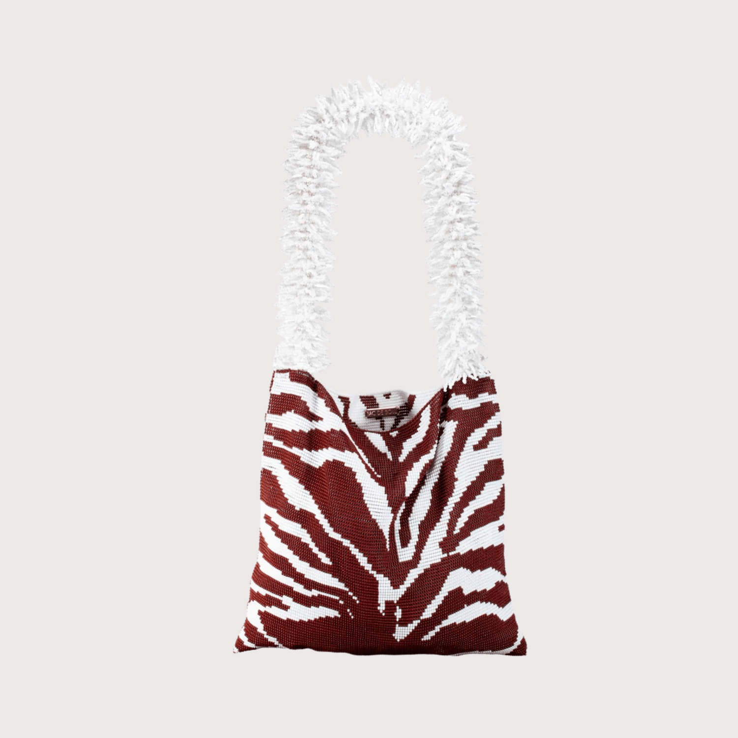 Clash of Prints Bag - Brown/White Zebra