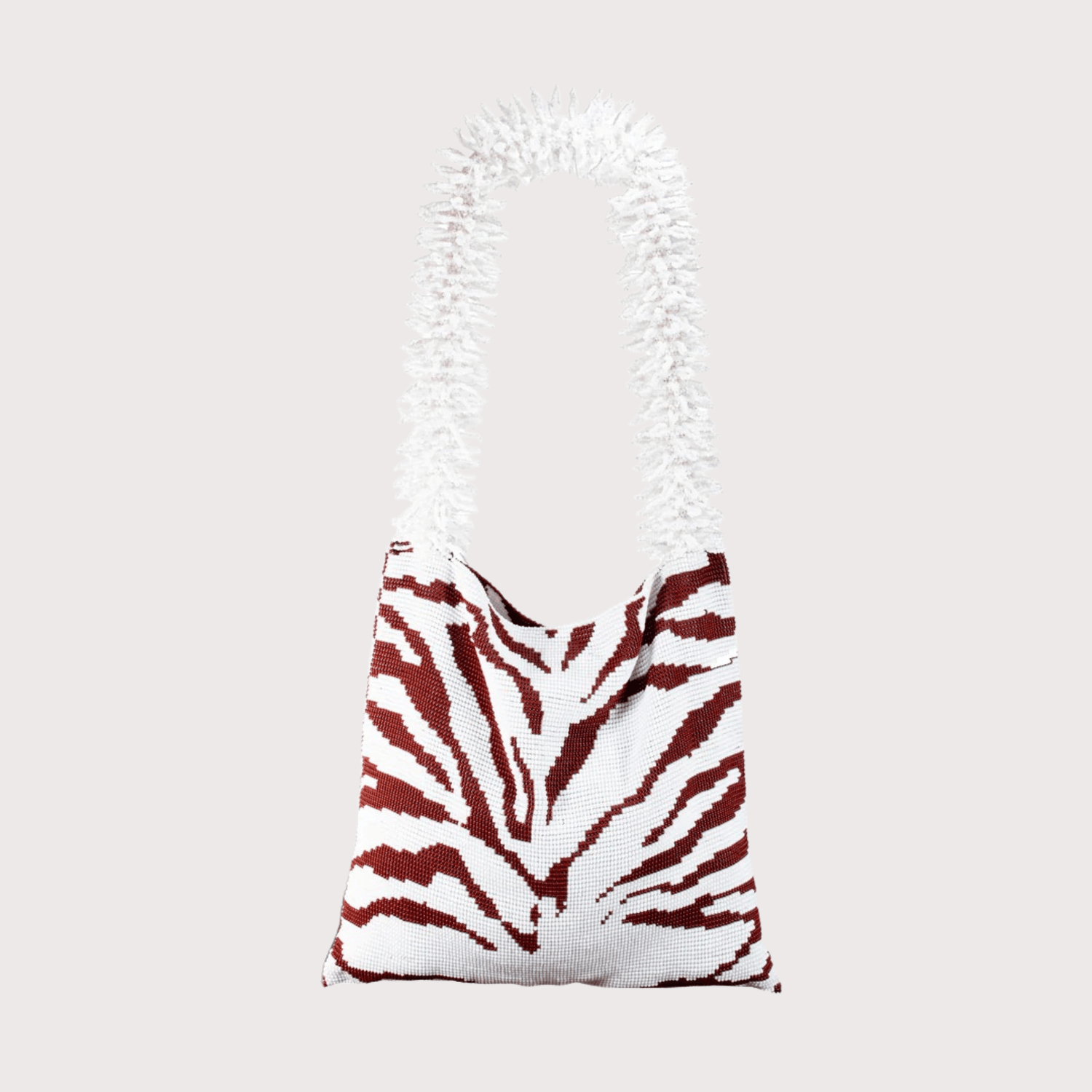 Clash of Prints Bag - Brown/White Zebra
