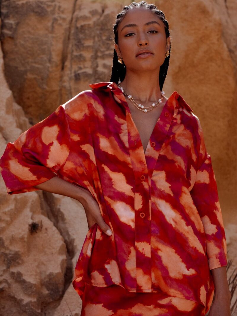 Chemise Diva tie & dye rose