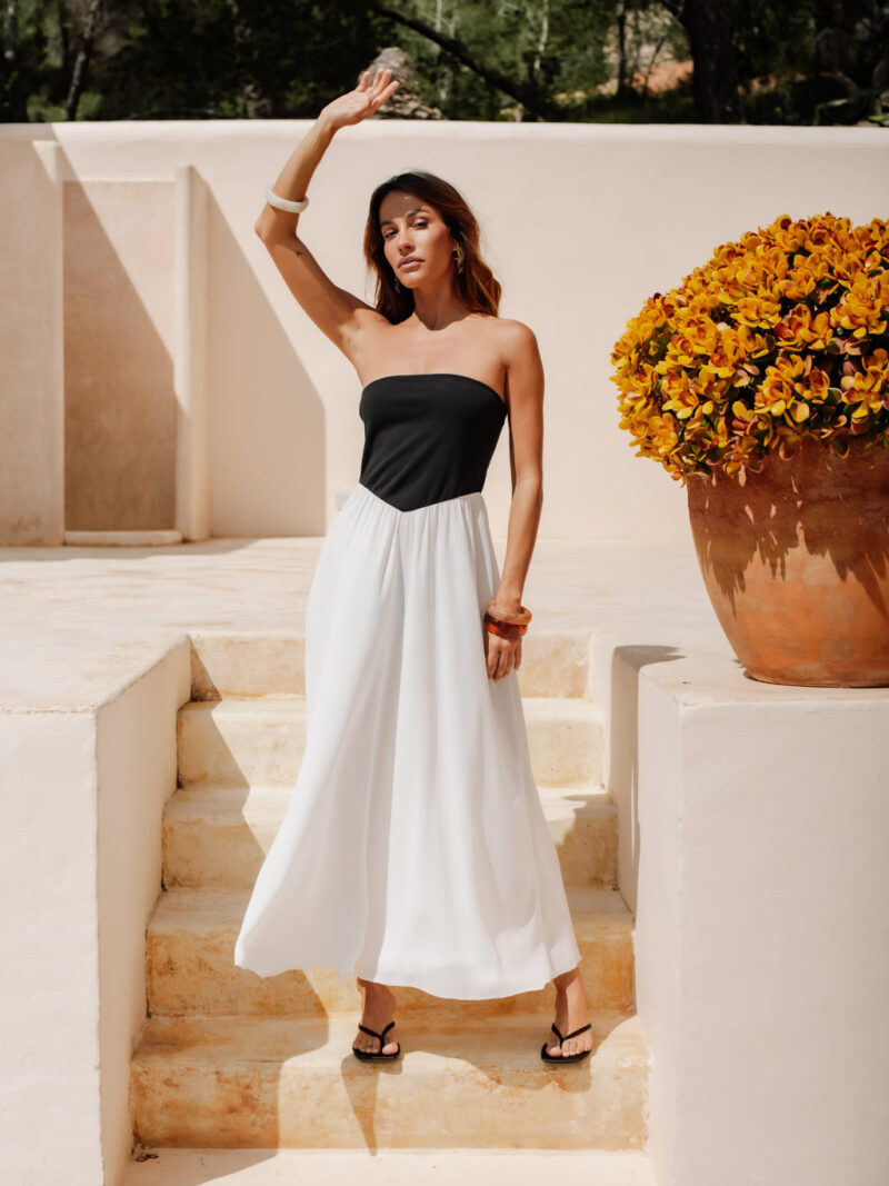 Robe Angèle bi-matière
