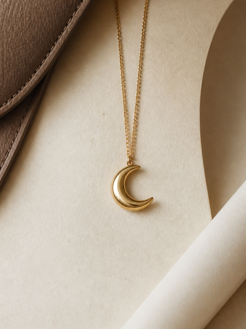 Brass Moon Charm