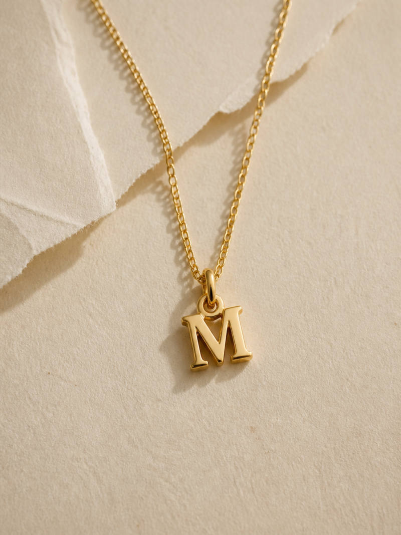 Brass Initial Charm