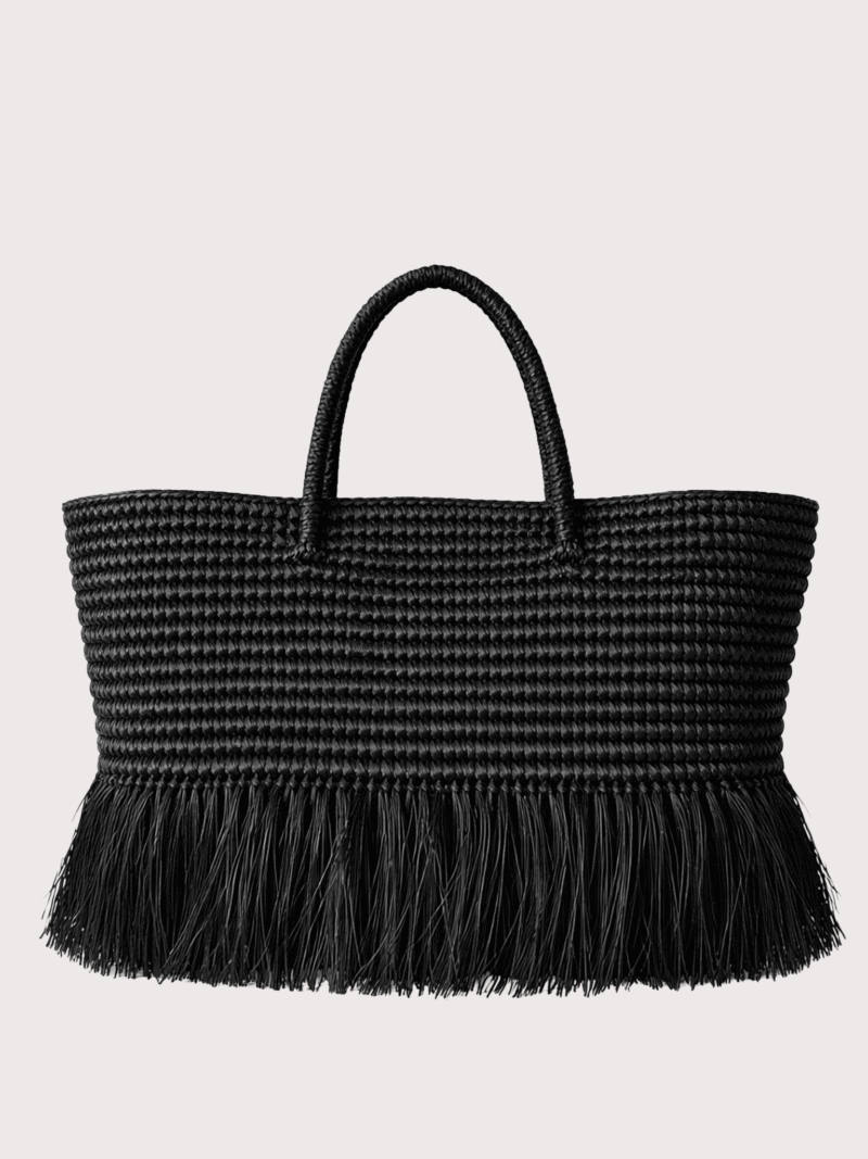 Irene Straw Bag - Black
